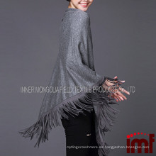 Pairs Couture Street Style Cashmere Knitwear Crochet Poncho